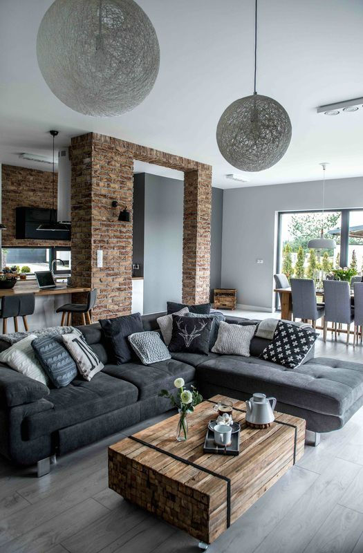 Modern otthoni nappali tervezés