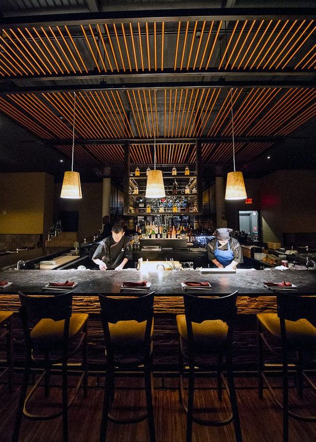 Sushi étterem belsőépítészet