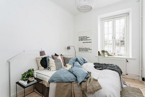 Fehér skandináv hálószoba