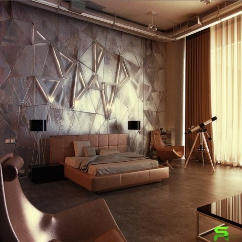 Hálószoba belsőépítészet modern