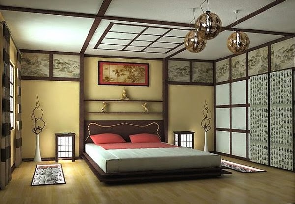 Japán hálószoba belsőépítészet