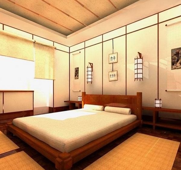 Japán hálószoba belsőépítészet