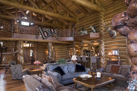 Log home interior design