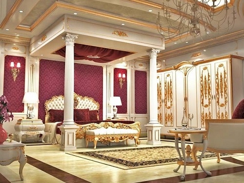 Luxus hálószoba belsőépítészet