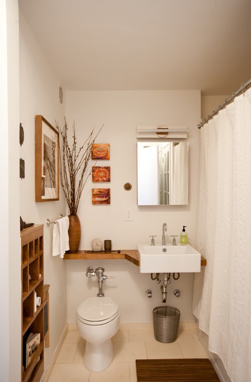 Fürdőszoba belsőépítészet kis terek