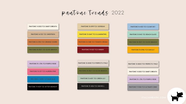 2022 színek belsőépítészet