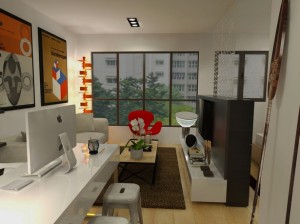2 hálószobás lakás belsőépítészet