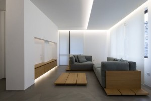 Modern minimalista lakás belső