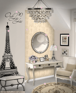 Párizs Franciaország szoba dekoráció