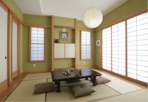 Japán belsőépítészeti nappali
