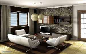 Belsőépítészet modern nappali