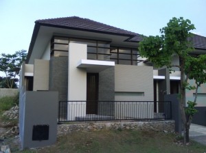 Modern ház külső kialakítása