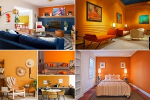 Narancssárga fal szoba ötletek