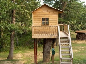 Gyerekek fa ház minták